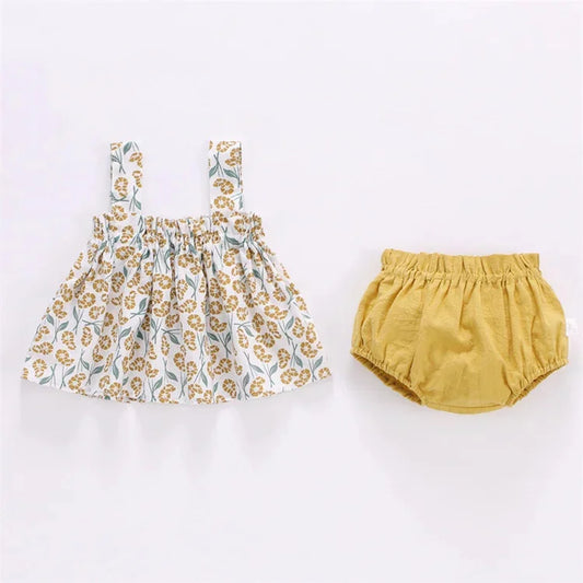 Floral Halter Top and Bloomers Set